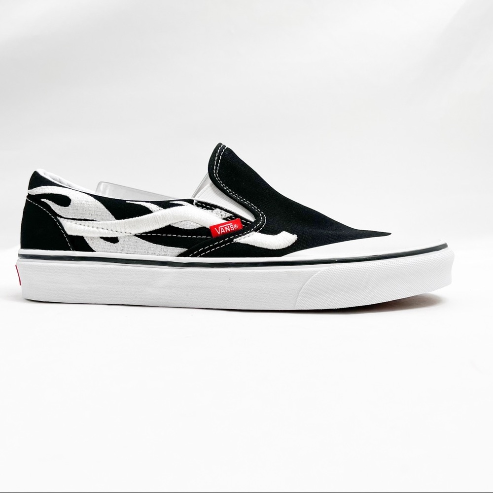 Vans x A$AP Worldwide Black & Red Classic Slip-On Sneakers